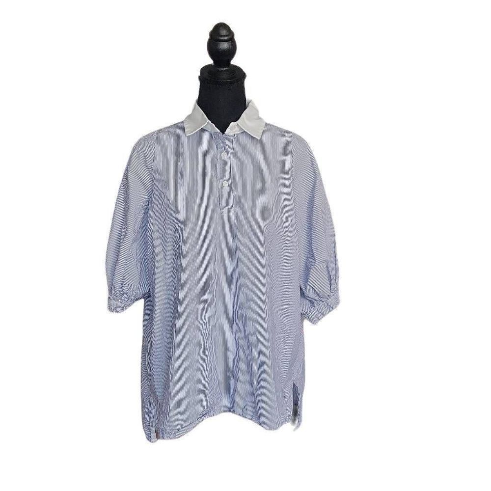 Cherryville by AppleCloset 3/4 Puffed Sleeve High-Low Tunic